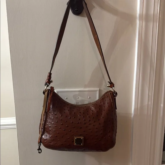 Dooney & Bourke Brown Leather Shoulder Bag with Adjustable Strap - Picture 2 of 4